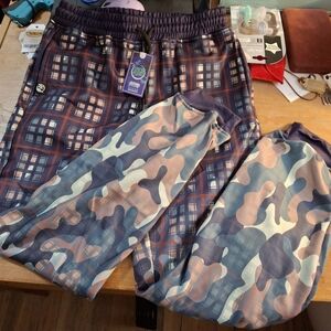 Freshhoods Blue and Brown Plaid Lounge Pants